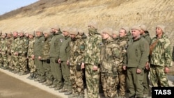 "Добровольцы" в чеченском Гудермесе