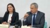 Сьвятлана Ціханоўская і ейны намесьнік Павал Латушка