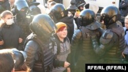 Акция протеста против мобилизации в Петербурге