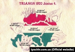 Карыкатура на тэму Трыянонскай мірнай дамовы 1920 году