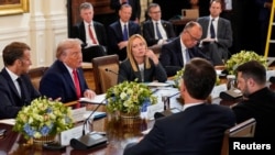 Переговоры о мире с участием президентов США, Украины и европейских лидеров. Белый дом, США, 18 августа 2025 года