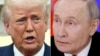 Комбинированное фото – президент РФ и США Владимир Путин (справа) и Дональд Трамп