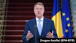 Прэзыдэнт Румыніі Кляўс Яганіс. Архіўнае фота