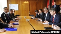 Sastanak predstavnika SDP BiH i SBB-a, Sarajevo, 1. jun 2012.