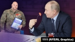 Владимир Путин и "герой СВО". Коллаж